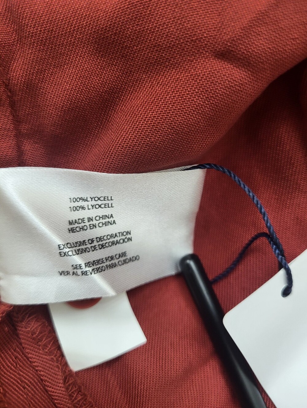 GAP Tencil Dress Pockets Chili Oil Red Women's Size Large Comfy Lounge Relax New - Picture 11 of 12